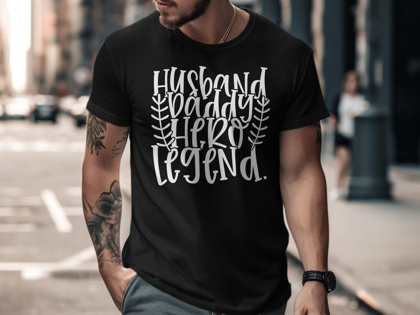 Husband Daddy Hero Legend T-Shirt, Gift for Dad, Fathers Day, Best Dad Ever T-Shirt, Super Dad Tee, Dad Gift, Mens TShirt