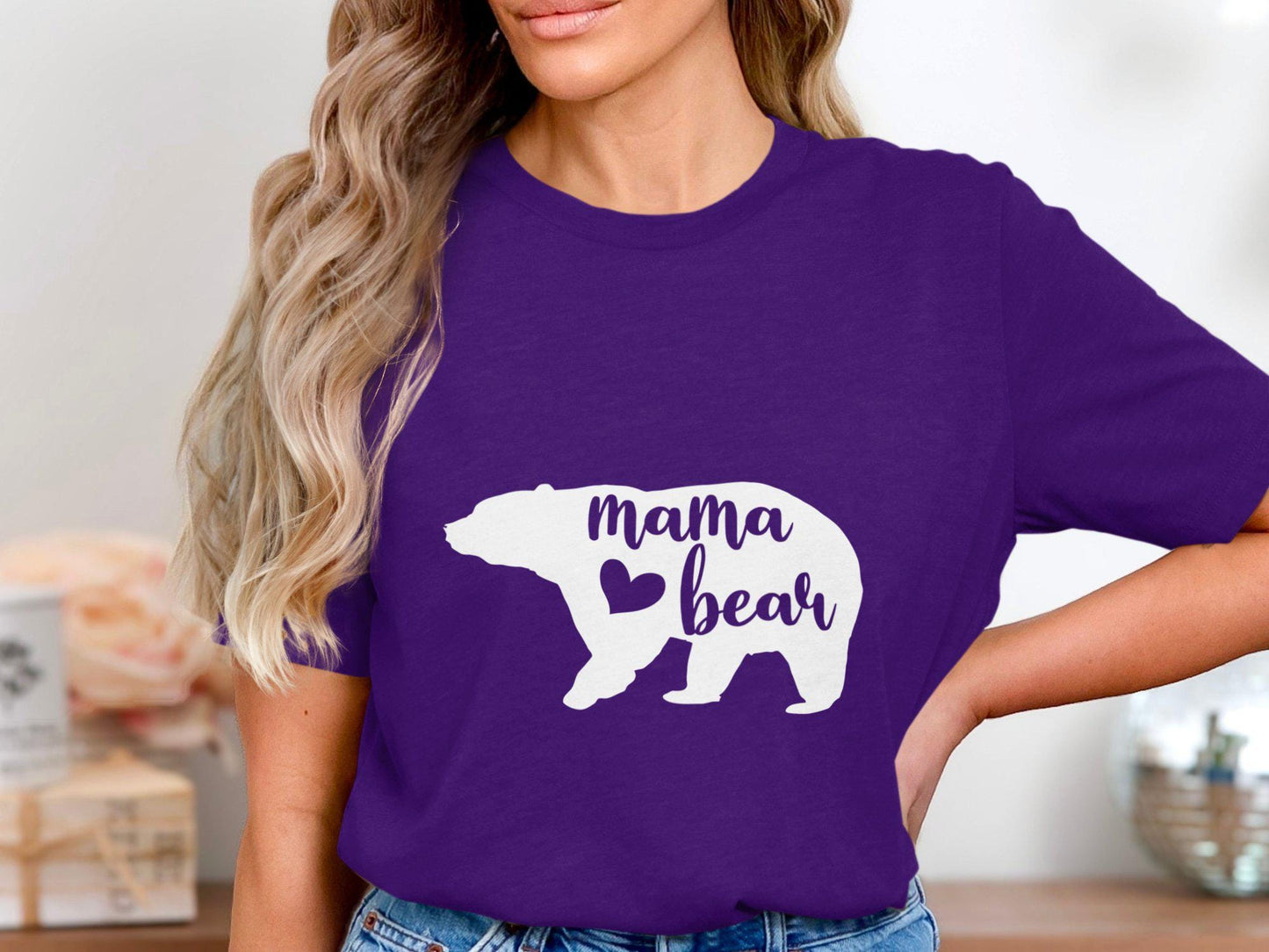 Mama Bear T-Shirts, Cute Bear Tee, Mom T-Shirt, Gift for Mom, Mother's Day, Mom Life Shirt, Mama Bear Shirt, Mom Gift Idea, Mom Birthday