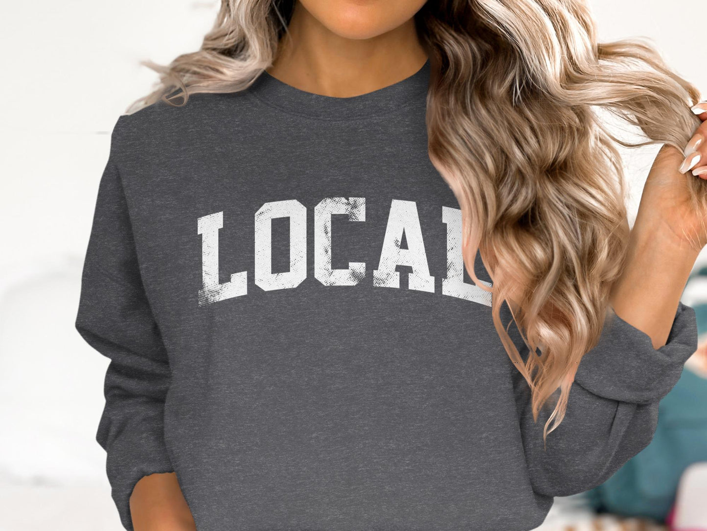 Distressed Local Graphic Tee, Urban Style Unisex T-Shirt