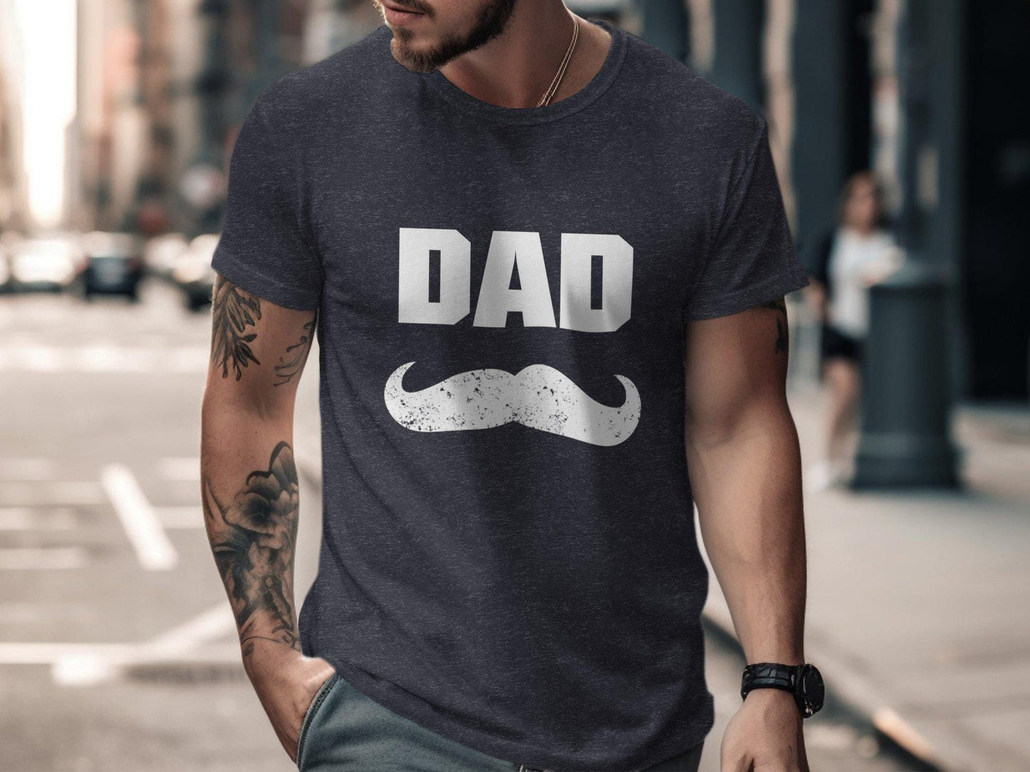 Dad Mustache T-Shirts, Father Tees, Funny Daddy Gift, New Dad Shirt, Mens Dad Apparel, Papa Shirts, Fathers Day Present Idea