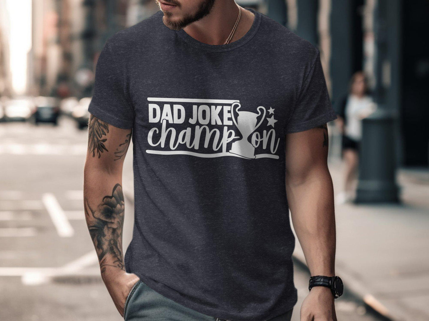 Dad Joke Champion T-Shirts, Funny Dad Shirt, Father Humor Gift, Dad Birthday Presents, Dad T-Shirts