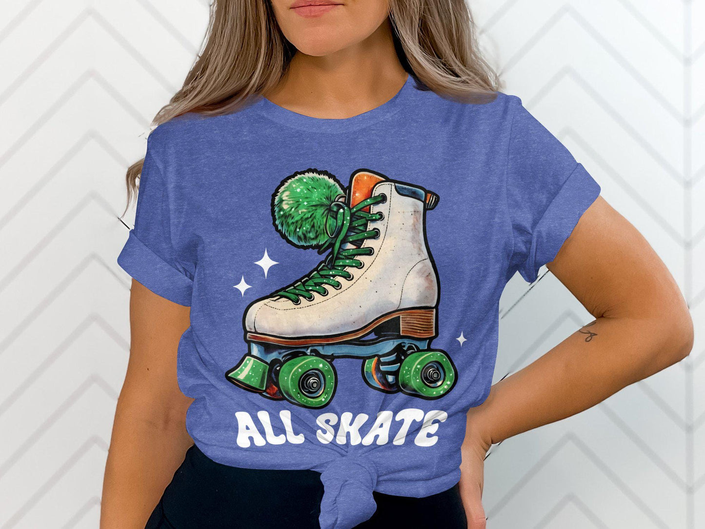Retro Roller Skate Graphic Tee: Vintage 80s Skating Shirt