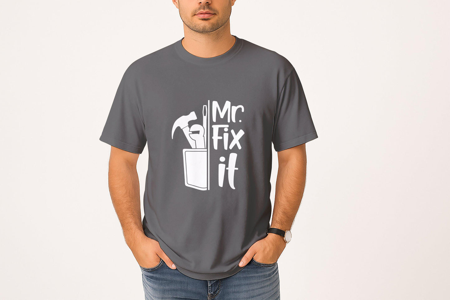 Mr Fix It T-Shirt: Funny Handyman Gift, Home Repair Tee