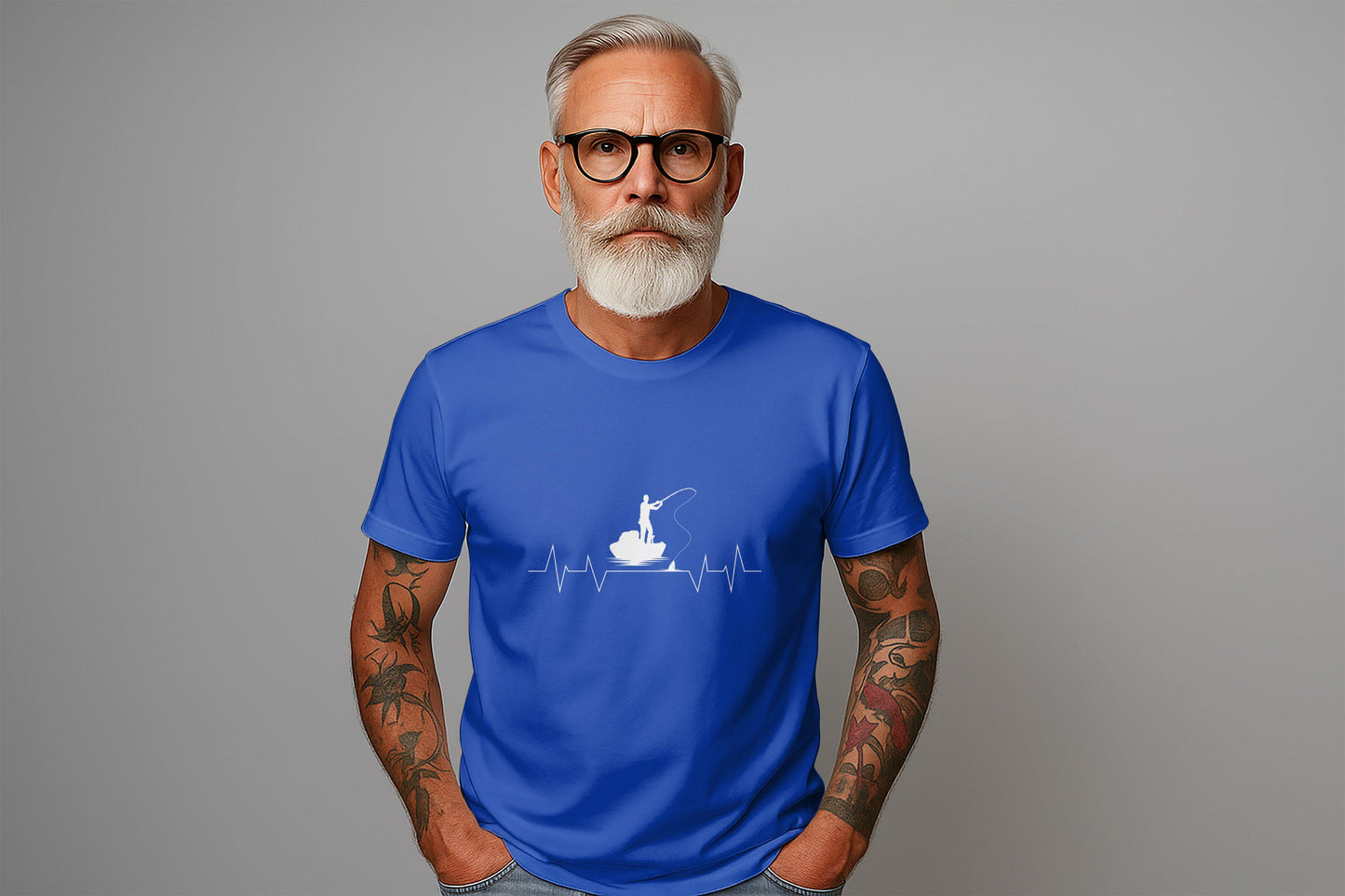 Fishing Heartbeat T-Shirt: Angler Bass Boat Design