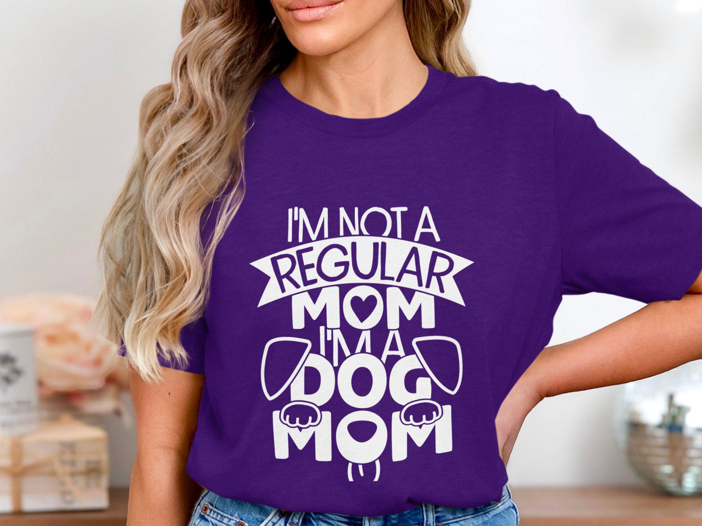 Funny Dog Mom T-Shirts, Im Not a Regular Mom T-Shirts, Gift for Mom, Mother's Day Gift, Cute Dog Lover Tee, Dog Mama T-Shirts