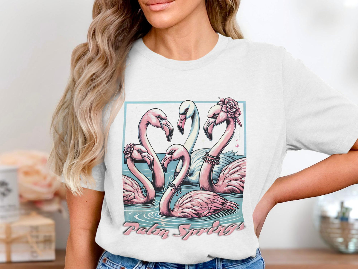 Flamingo Graphic Tee: Palm Springs Bachelorette Party Shirt