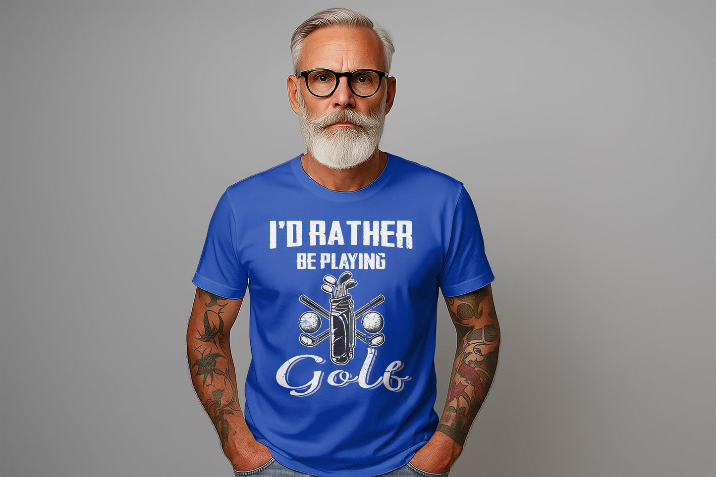 I'd Rather Be Playing Golf T-Shirts, Gift for Dad, Funny Golf Shirt, Golf Lover Tees, Fathers' Day Gift
