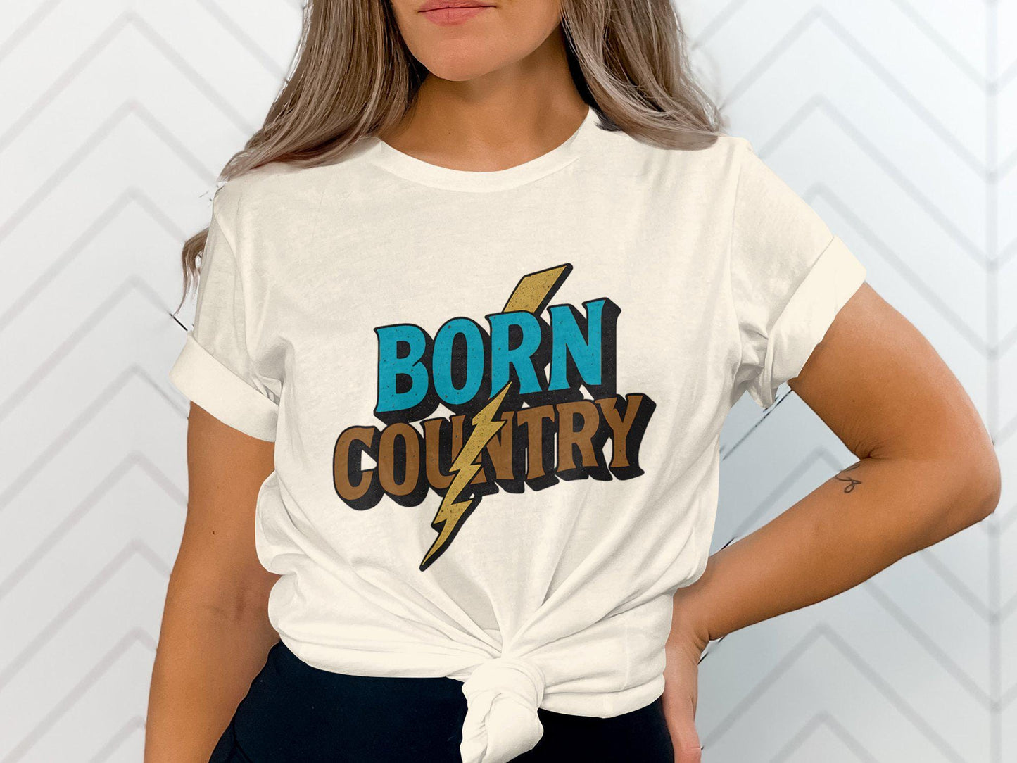 Born Country T-shirt: Vintage Southern Graphic Tee