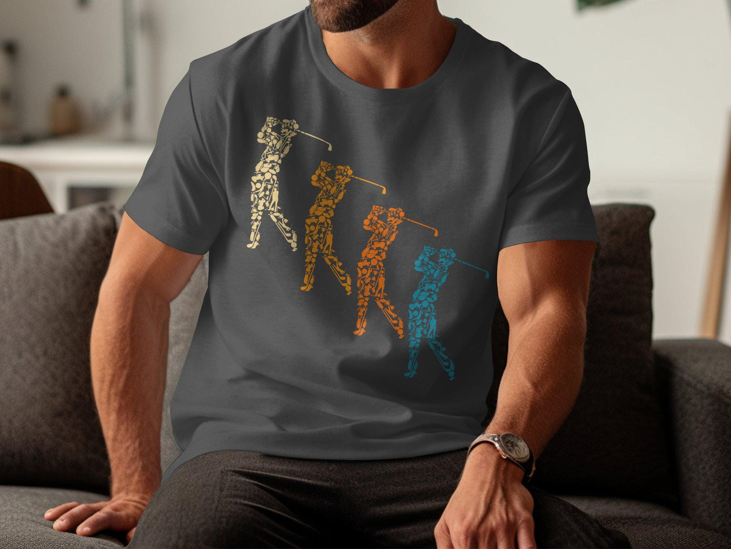 Golfer Silhouette T-Shirt: Father's Day Golf Lover Tee