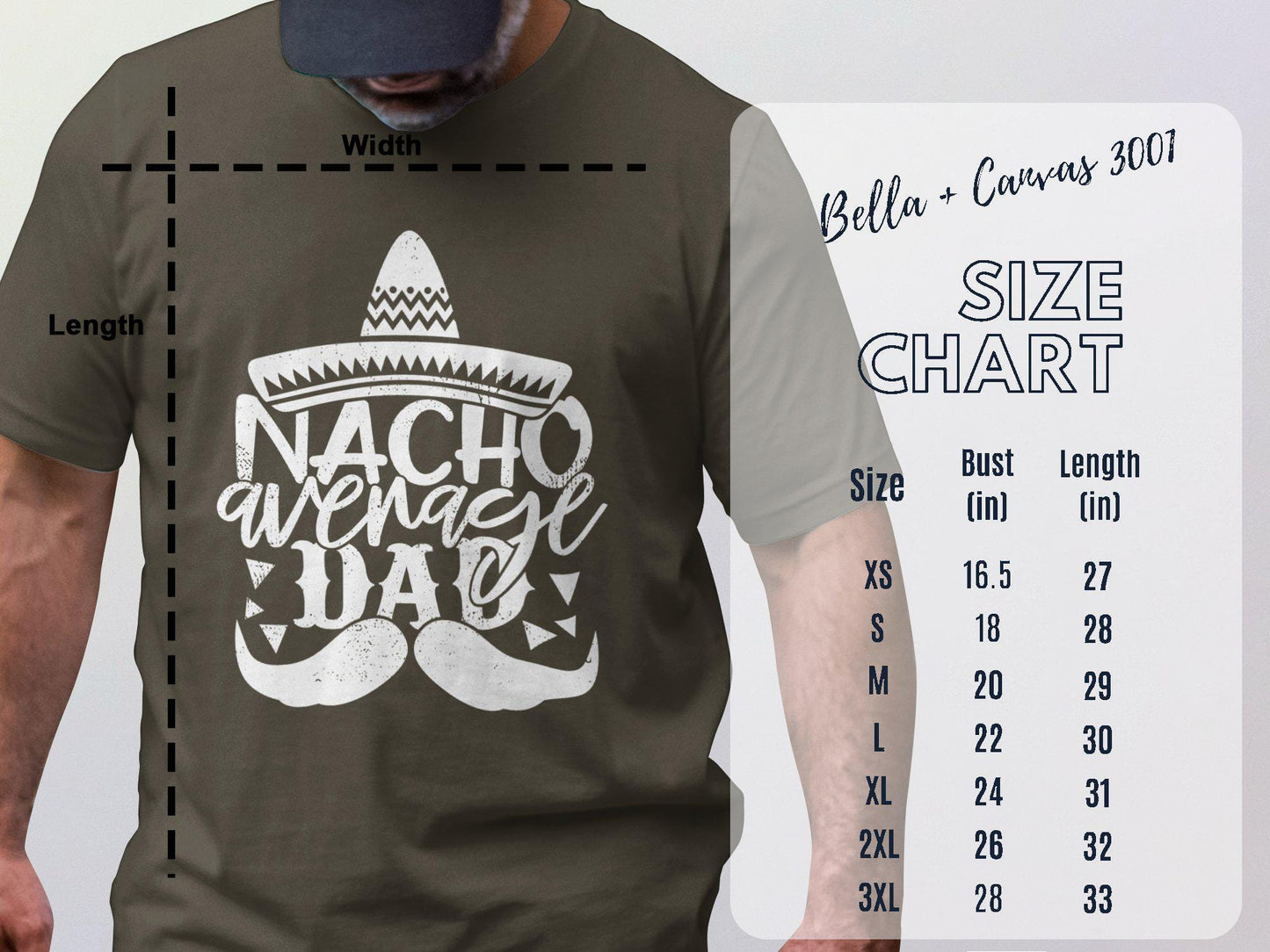 Nacho Average Dad T-Shirts, Gift for Dad, Fathers Day T-Shirts, Funny Dad Tees, Mens T Shirts, Mexican, T Shirts for Men