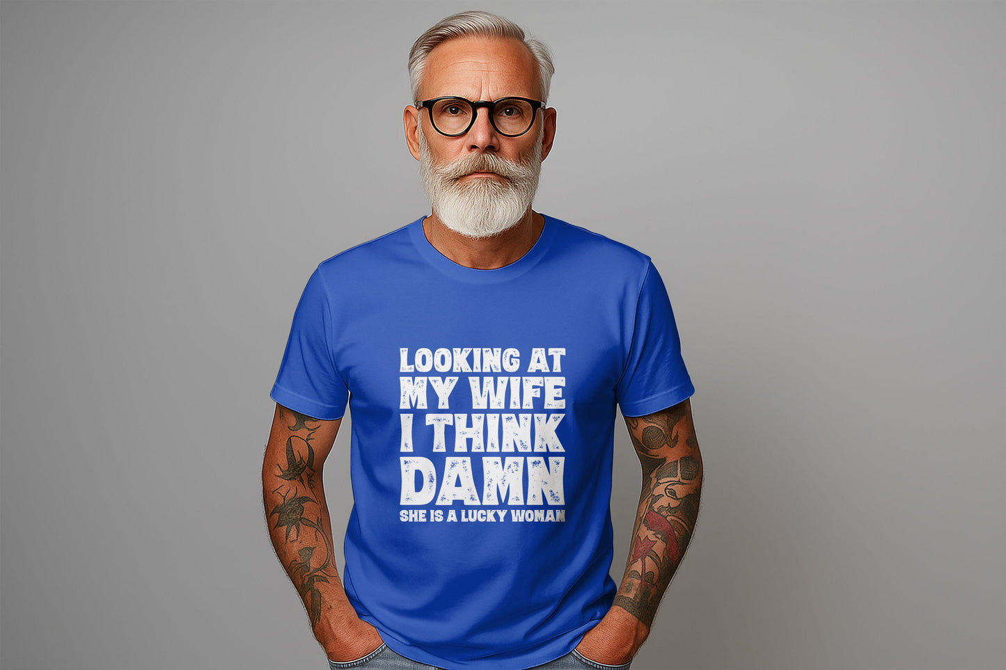 Funny Husband T-Shirt, Lucky Wife, Father's Day Gift