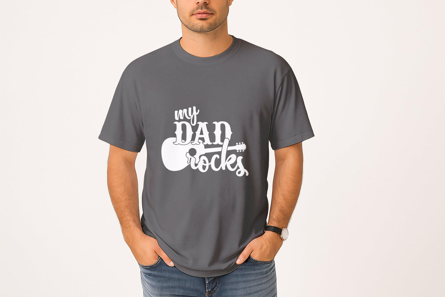 My Dad Rocks T-Shirts, Guitar Dad, Rock n Roll Dad, Father's Day Gift, Musician Dad T-Shirts, Best Dad Ever T-Shirts
