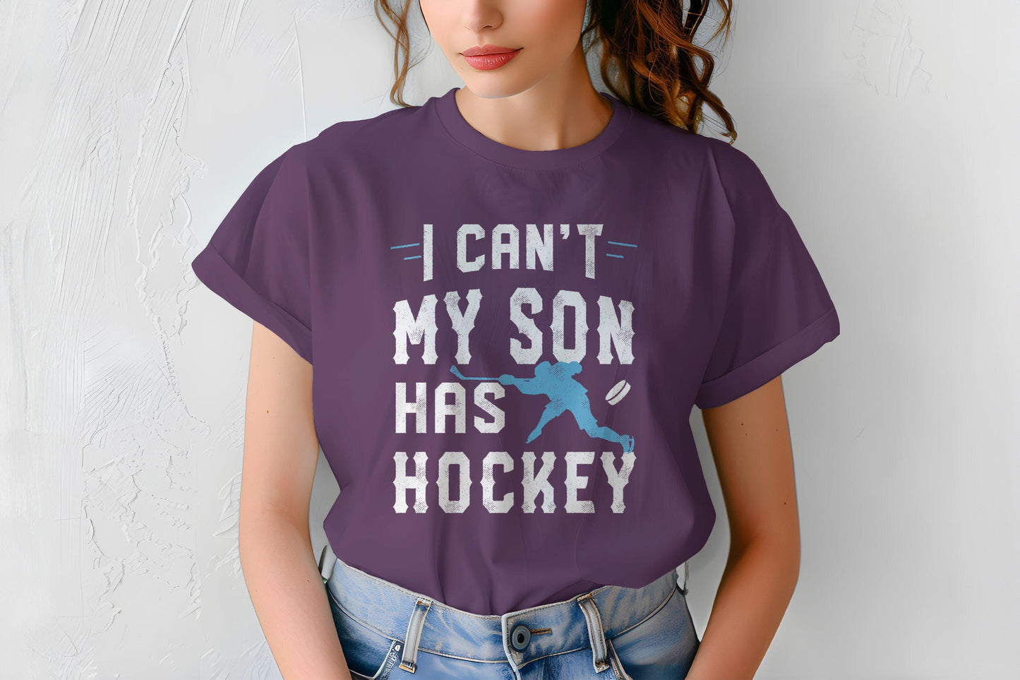 Funny Hockey Mom T-Shirt: Hockey Son Gift