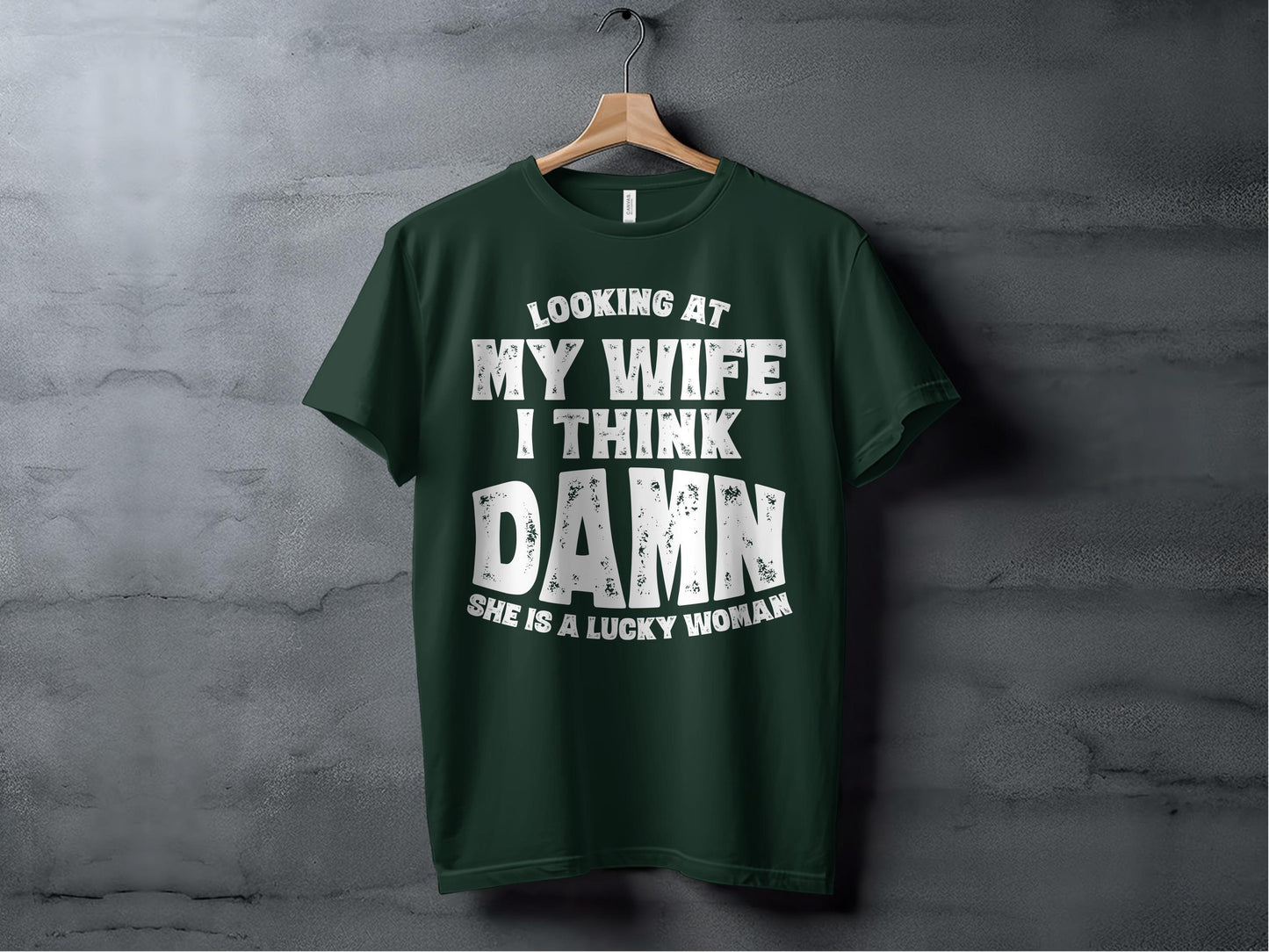Funny Husband T-Shirt: Lucky Wife Novelty Gift