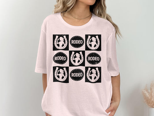 Rodeo Cowgirl T-Shirt, Horse Shoe Graphic Tee
