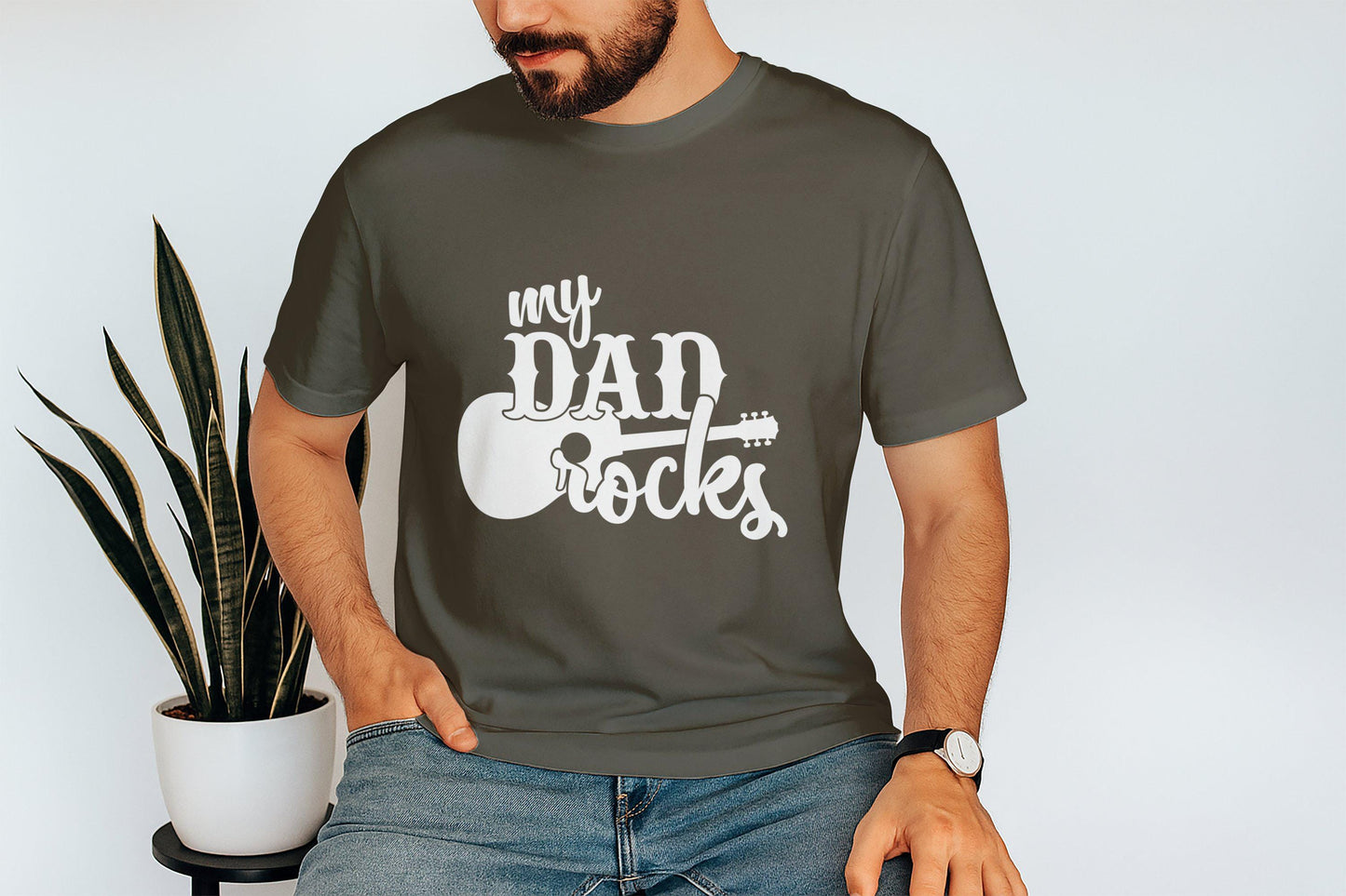My Dad Rocks T-Shirts, Guitar Dad, Rock n Roll Dad, Father's Day Gift, Musician Dad T-Shirts, Best Dad Ever T-Shirts