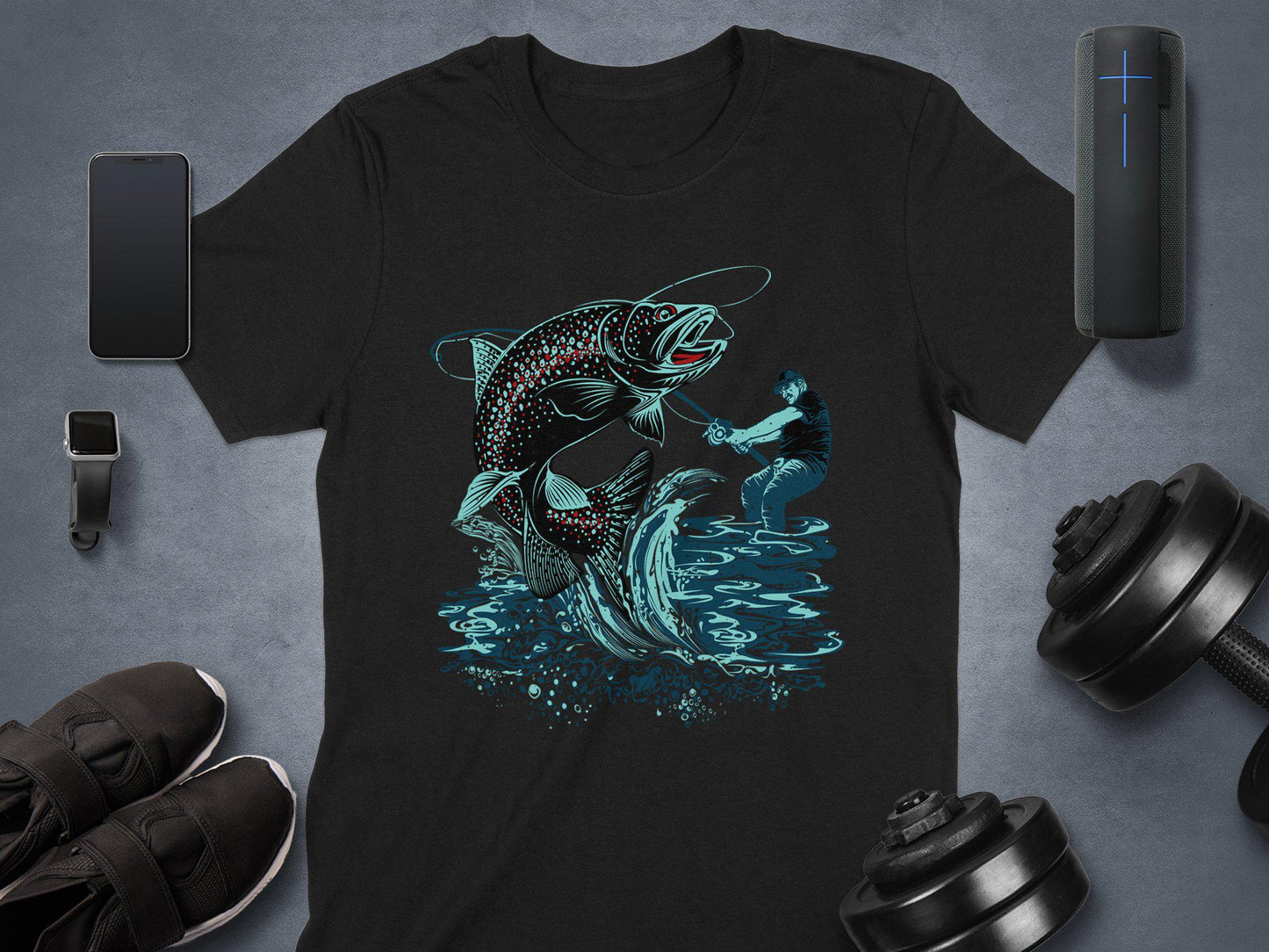 Fisherman's Trout Catch Graphic T-Shirt: Angler Apparel