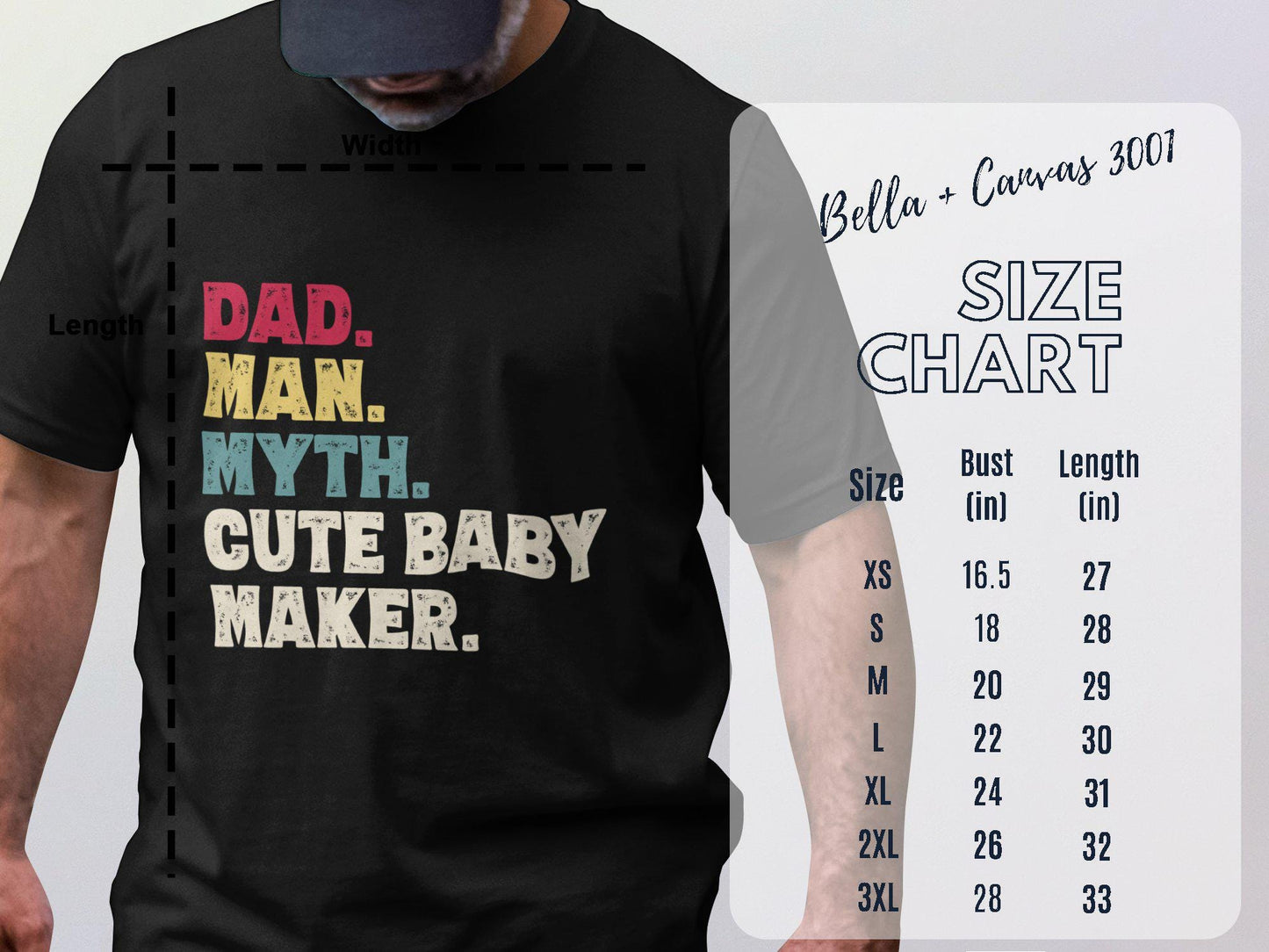 Dad Man Myth Cute Baby Maker T-Shirts, Fathers Day Shirt, New Dad Gift, Funny Dad Tee, Mens T-Shirts, Gift For Dad, Dad To Be Shirt
