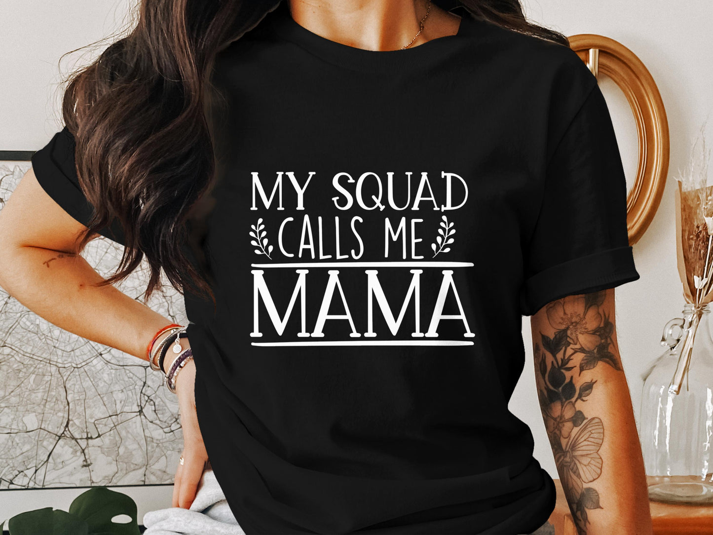 My Squad Calls Me Mama T-Shirts, Cute Mom TShirt, Gift for Mom, Mothers Day, Mama Bear Tee, Mom Life Apparel, Family Matching T Shirts