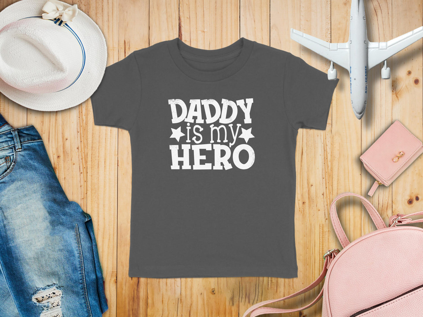 Gift for Daughter. Daddy Hero Shirt for Kids - Cute Father's Day Gift for Daughters