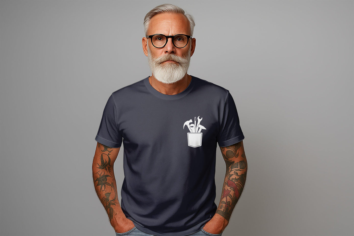 Tools in Pocket T-Shirt: Funny Handyman Dad Gift