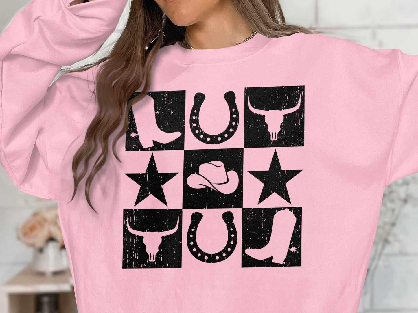 Western Graphic Tee, Cowboy Boots, Bull Skull, Rodeo Shirt