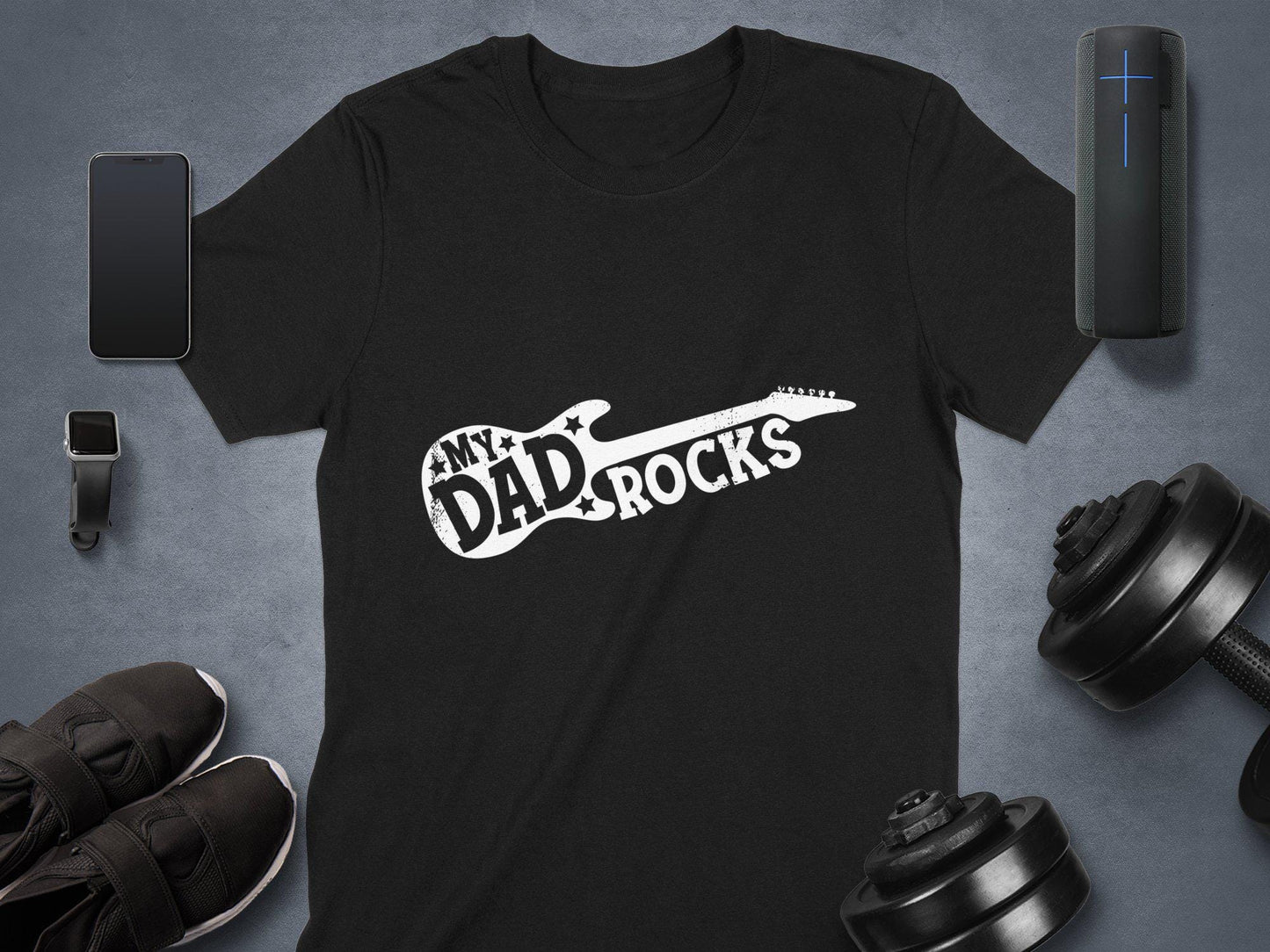 My Dad Rocks Guitar T-Shirts, Fathers Day Gift, Rock Star Dad, Musician Dad Tee, Dad Birthday Gift, Cool Dad Shirts, Unique Dad T-Shirts
