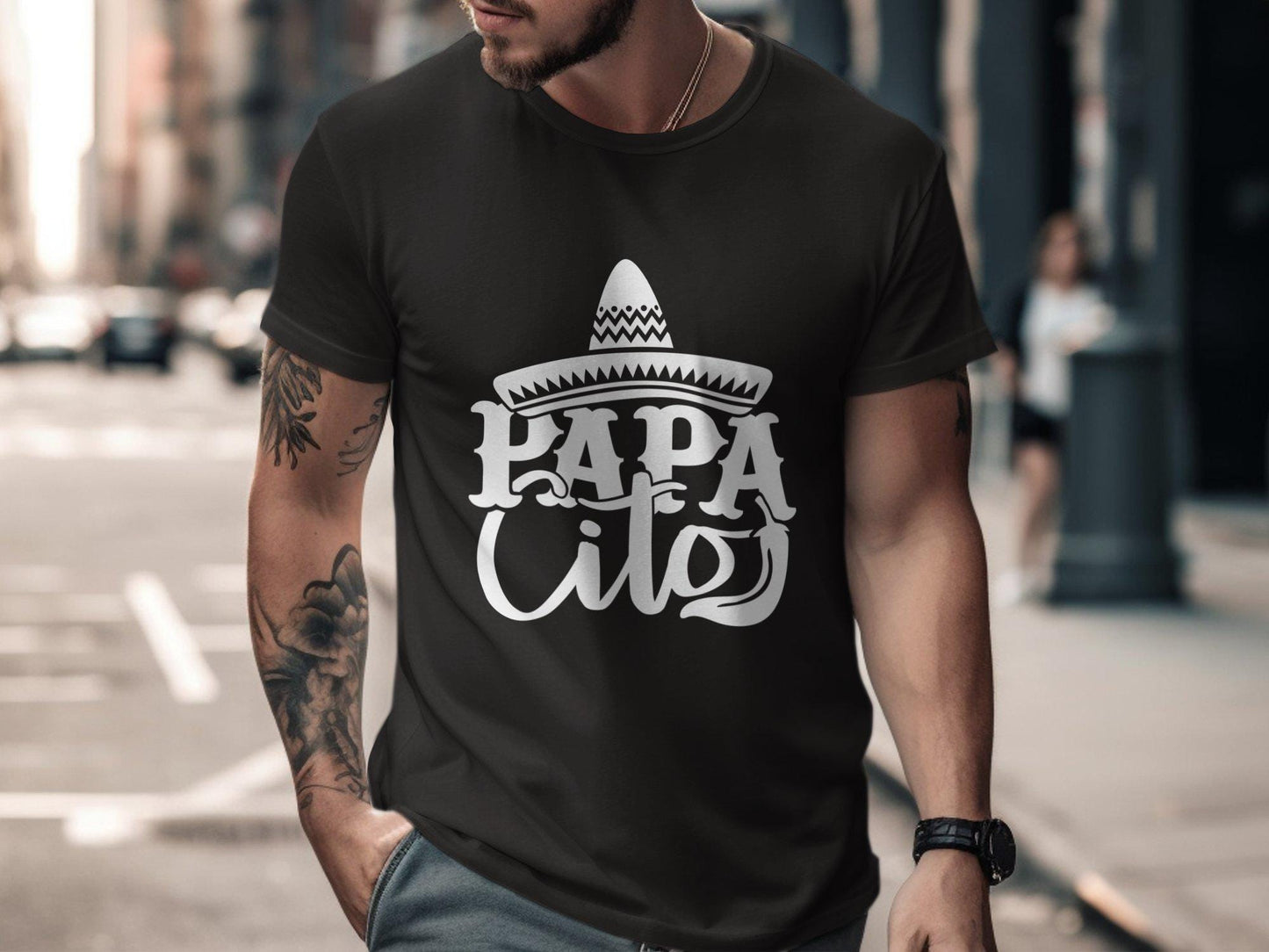 Papacito T-Shirt: Funny Dad Sombrero Cinco de Mayo Gift