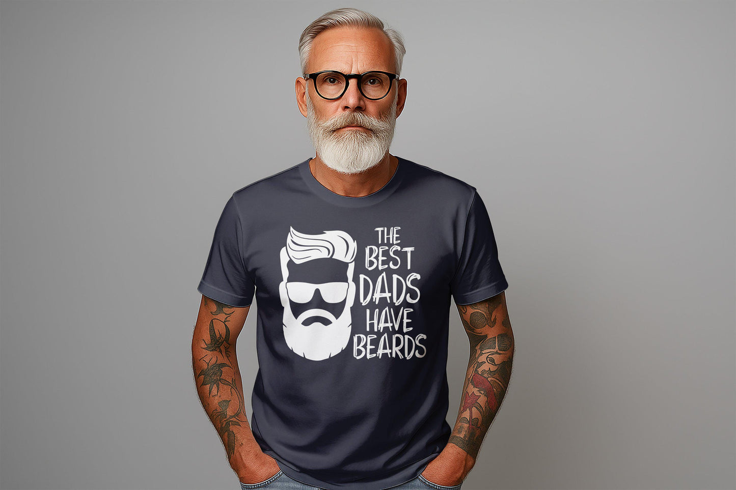 Best Dads Have Beards T-Shirts, Gift for Dad, Fathers Day Present, Bearded Dad Tee, Funny Dad T-Shirts, Bearded Man Design