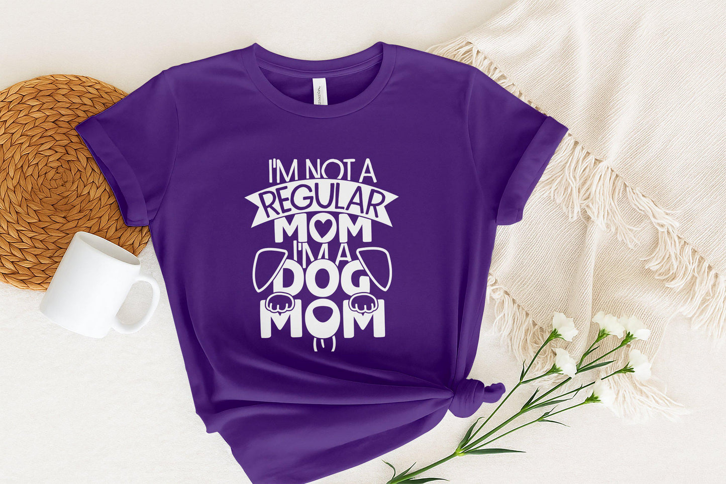 Funny Dog Mom T-Shirts, Im Not a Regular Mom T-Shirts, Gift for Mom, Mother's Day Gift, Cute Dog Lover Tee, Dog Mama T-Shirts