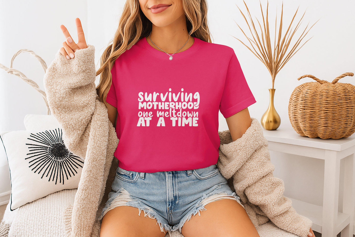 Surviving Motherhood T-Shirt: Funny Mom Life Tee