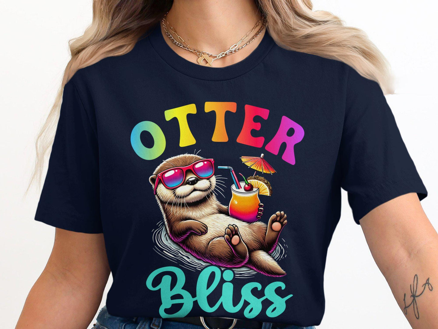 Otter Bliss Graphic T-Shirt: Fun Summer Vibes Tee