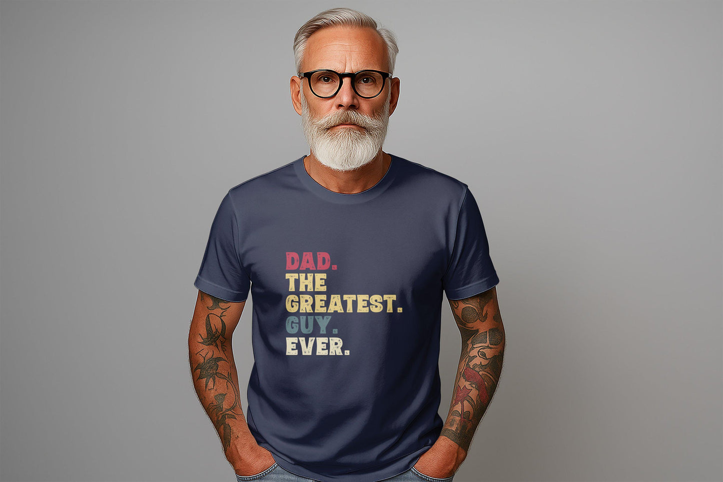 Dads Greatest Guy Ever T Shirts, Fathers Day T Shirt, Gift for Dad, Number 1 Dad T Shirts, Gift For Husband, Best Dad Ever T Shirt