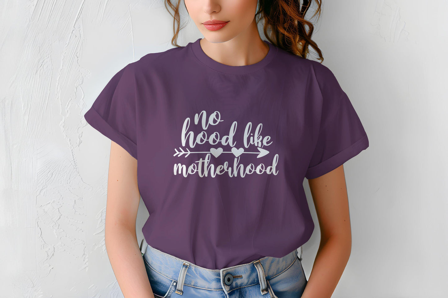 Mothers Day Gift, No Hood Like Motherhood T-Shirts, Mom T-Shirts, Funny Mom T-Shirts, Motherhood T-Shirts, Gift For Mom, New Mom Gift