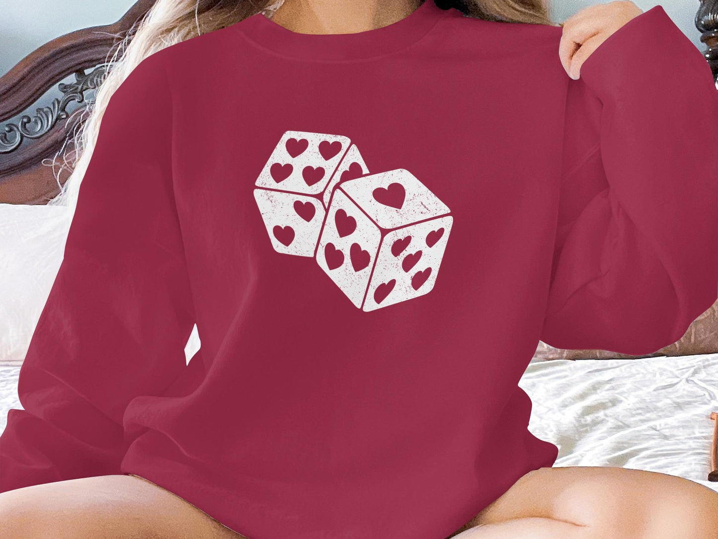 Heart Dice Graphic T-Shirt, Valentine's Day Gift