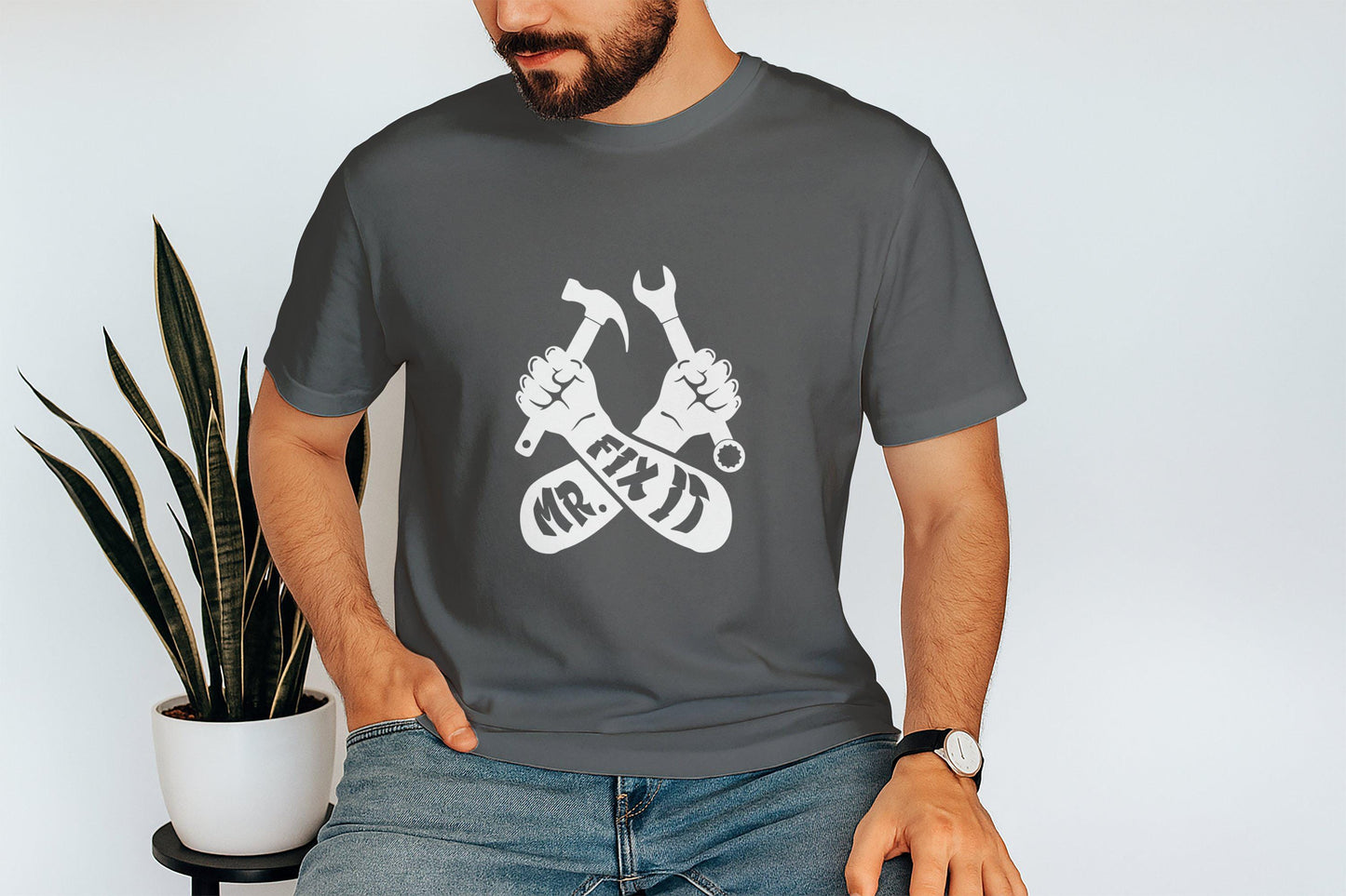 Mr. Fix It T-Shirt: Handyman Hammer Wrench Graphic Tee