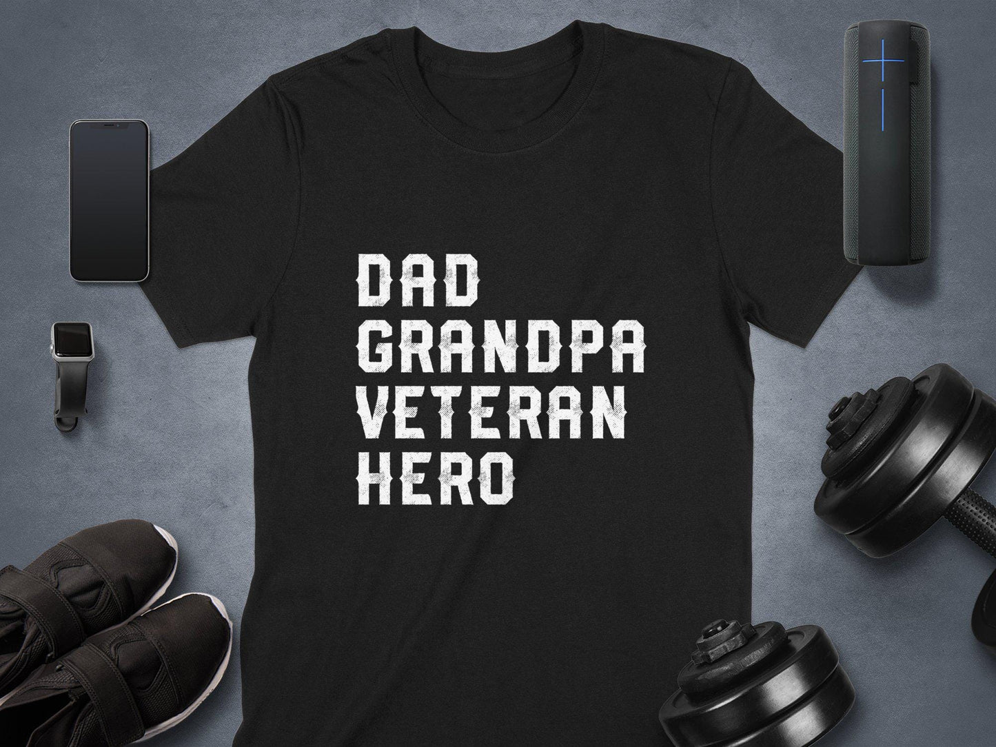 Dad Grandpa Veteran Hero T-Shirt: Patriotic Gift