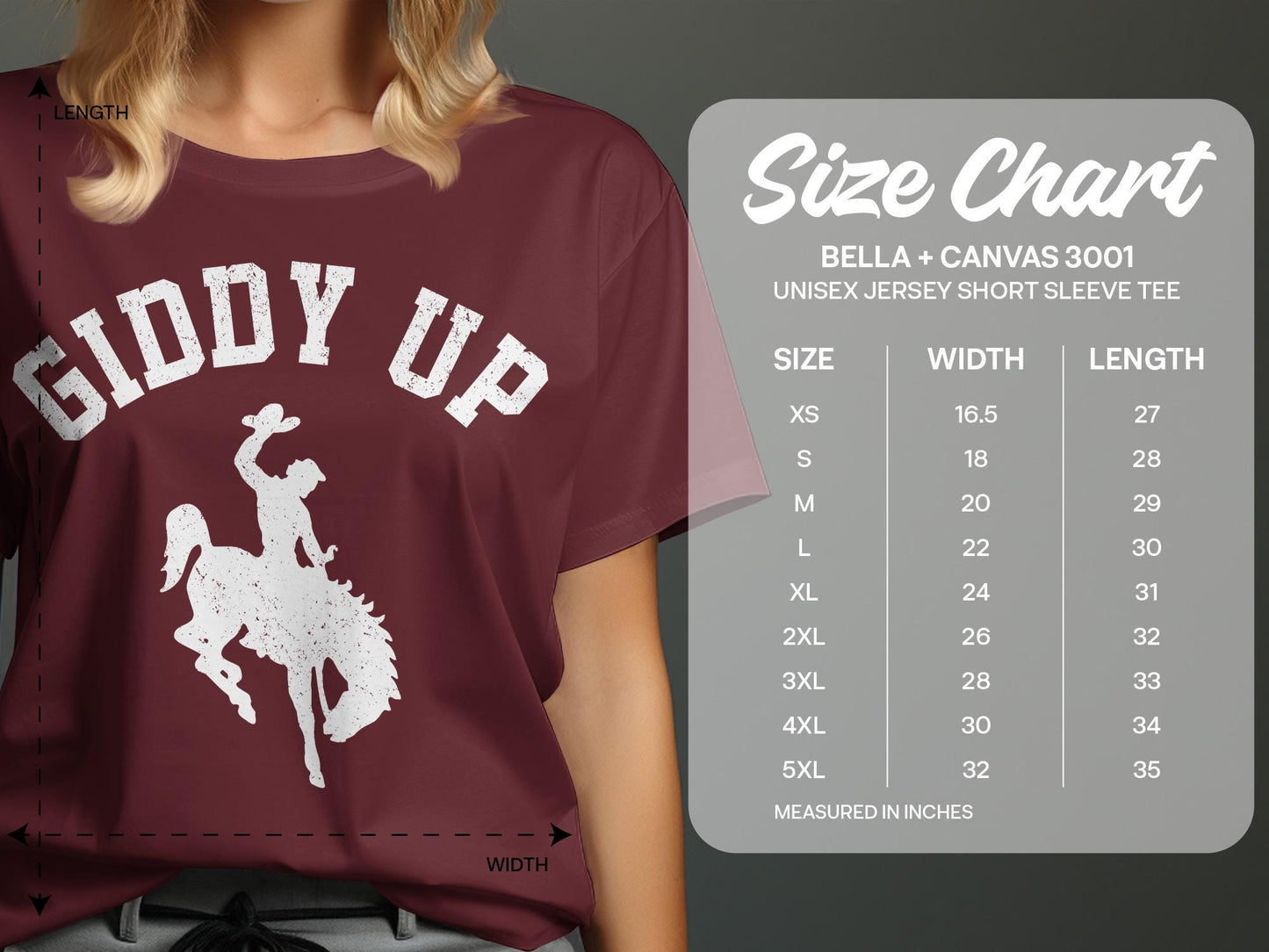 Giddy Up Cowboy T-Shirt, Bucking Bronco, Western Apparel