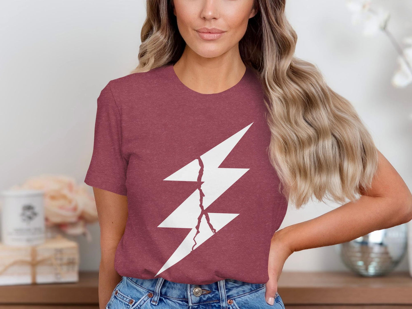 Lightning Bolt Graphic Tee, Unisex Fashion Shirt