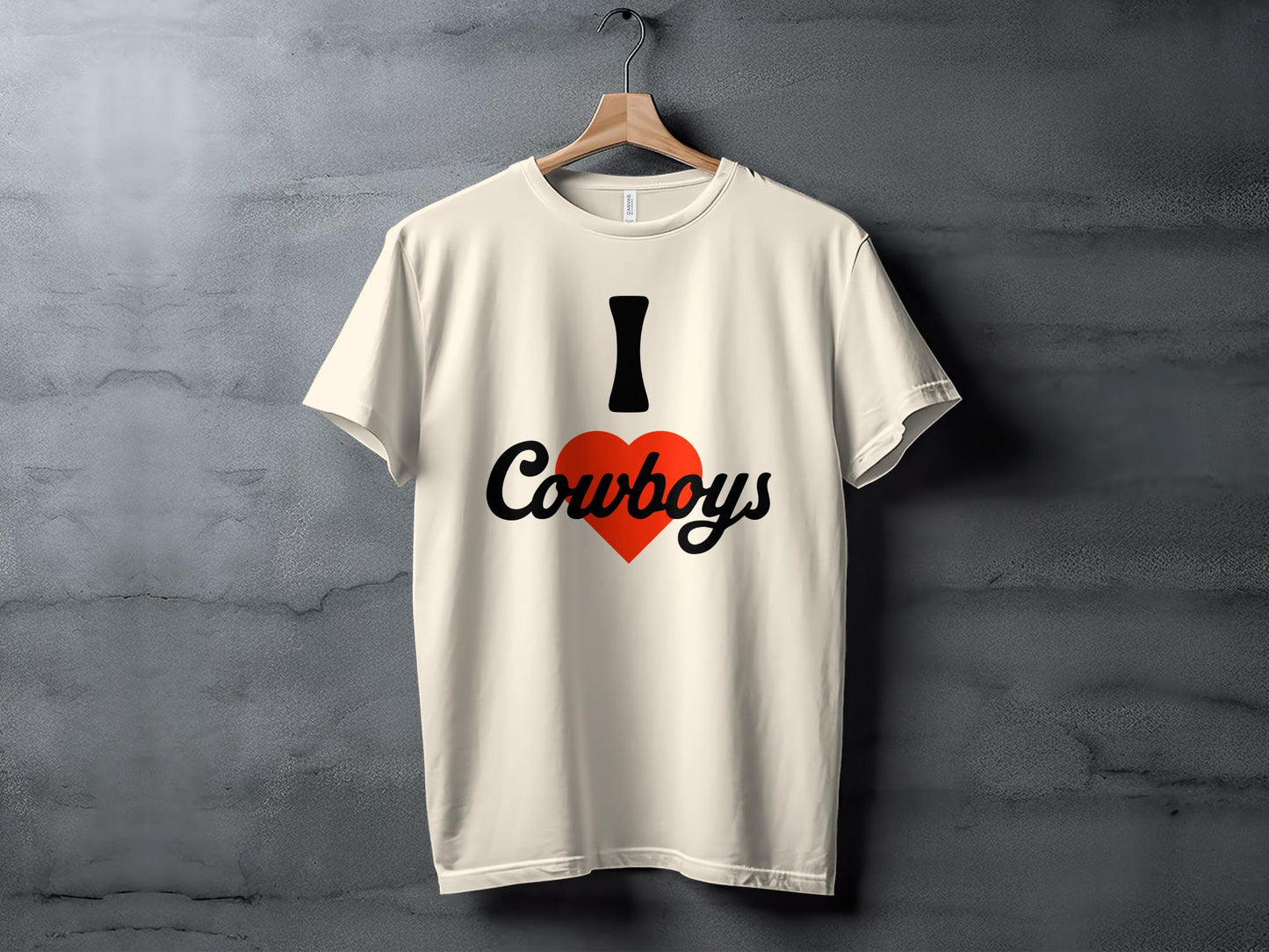 I Love Cowboys T-Shirt, Football Fan Tee