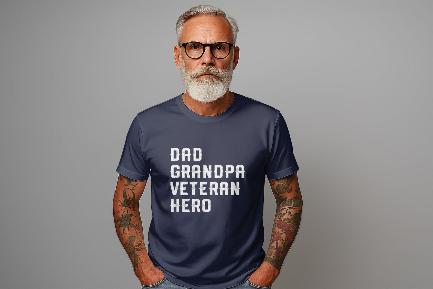 Dad Grandpa Veteran Hero T-Shirt: Patriotic Gift