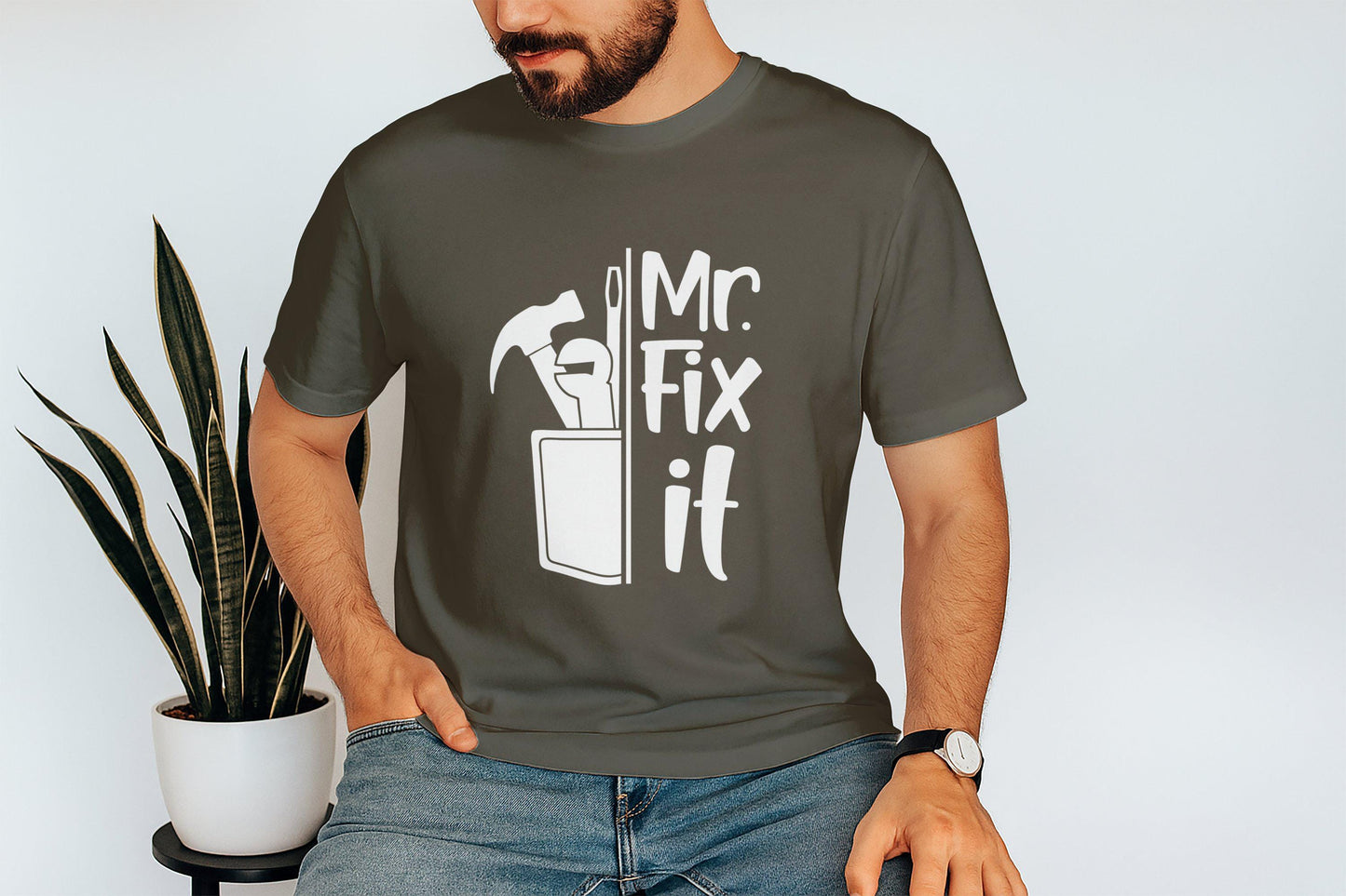 Mr Fix It T-Shirt: Funny Handyman Gift, Home Repair Tee