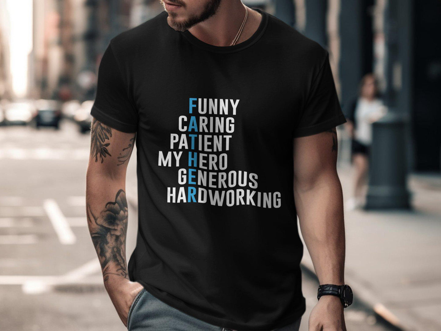 Funny Dad T-Shirts, Gift for Dad, Fathers Day T-Shirts, Caring Hero T-Shirts, Hardworking Dad, Gift for Him, Dad Apparel