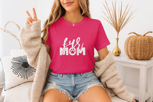 Fur Mom T-Shirt: Paw Print Tee, Animal Lover Gift
