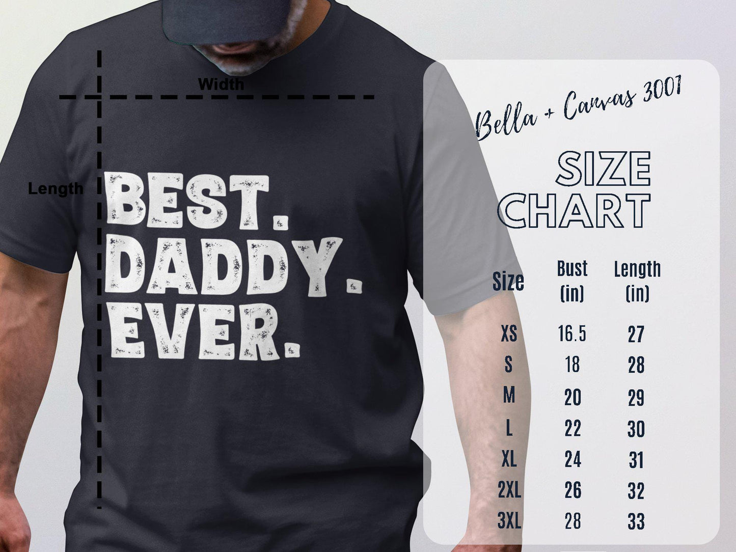 Gift for Dad Best Daddy Ever T-Shirt - Dad Gifts for Birthday from Daughter and Son