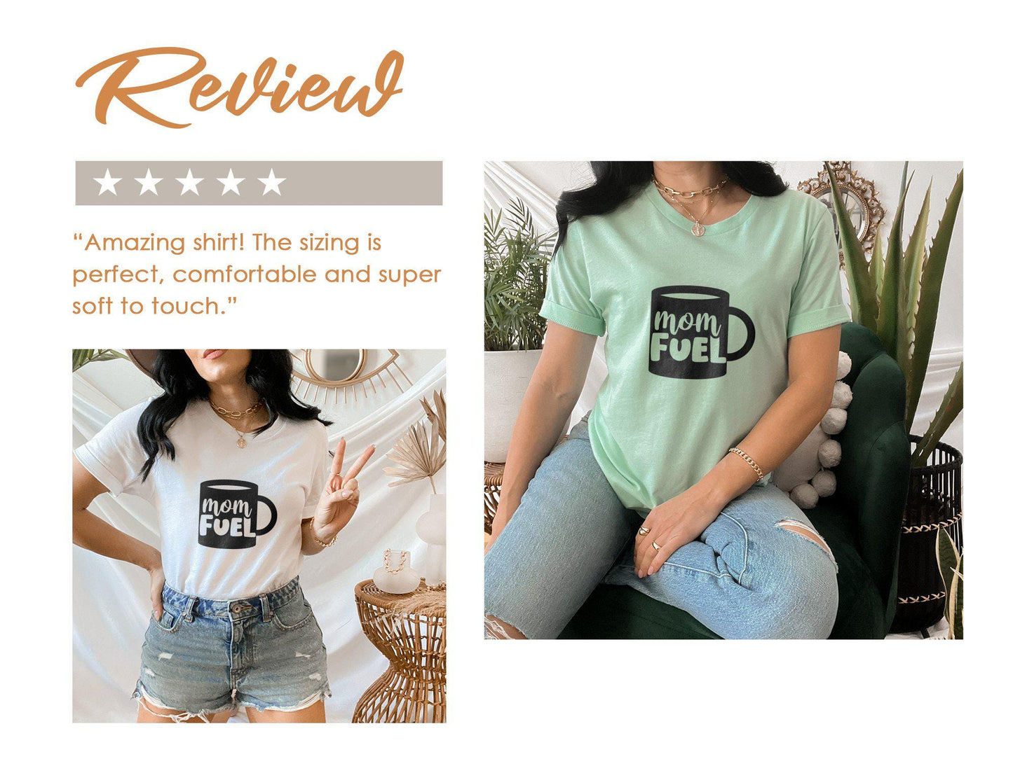 Mom Fuel T Shirts, Coffee Lover Tees, Best Mom Ever TShirt, Gift for Mom, Mother's Day Gifts, Mothers Day Tee, Mom Life Shirt