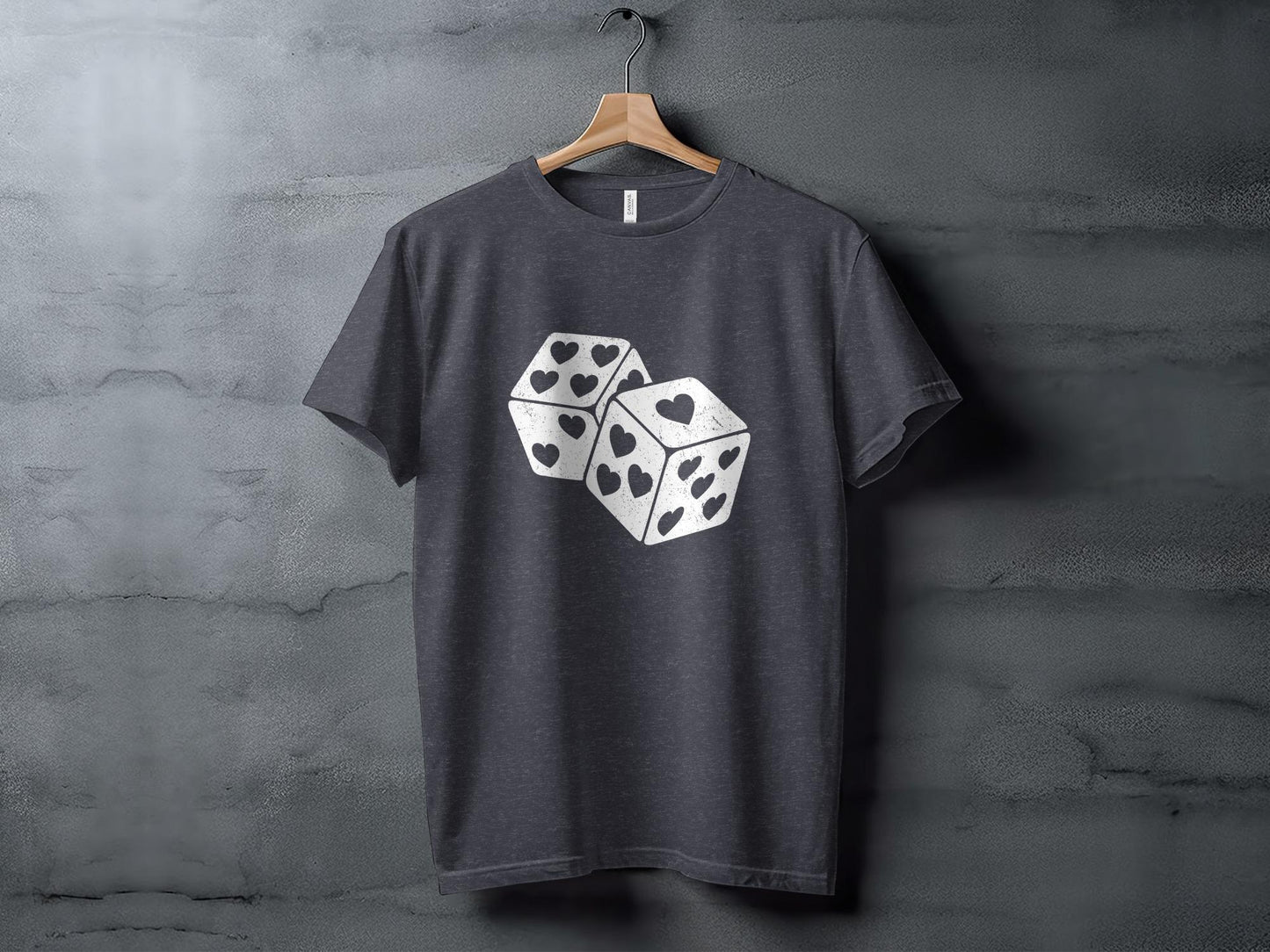 Heart Dice Graphic T-Shirt, Valentine's Day Gift