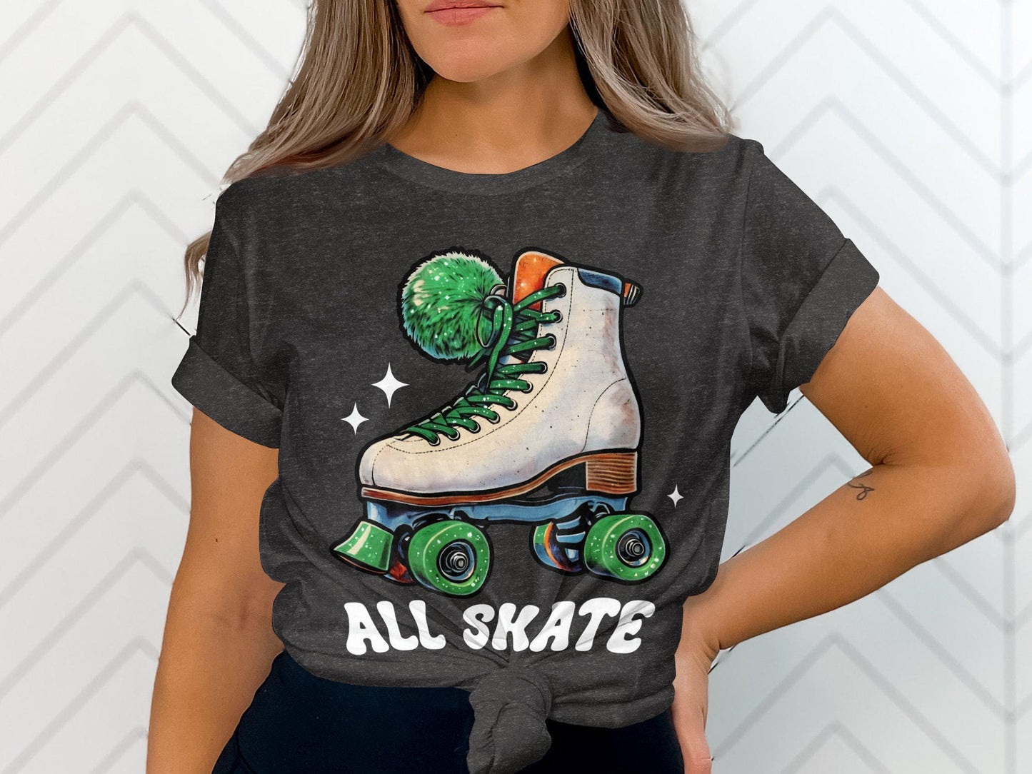 Retro Roller Skate Graphic Tee: Vintage 80s Skating Shirt