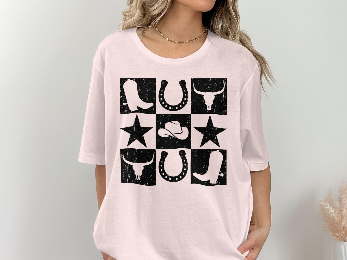 Western Graphic Tee, Cowboy Boots, Bull Skull, Rodeo Shirt