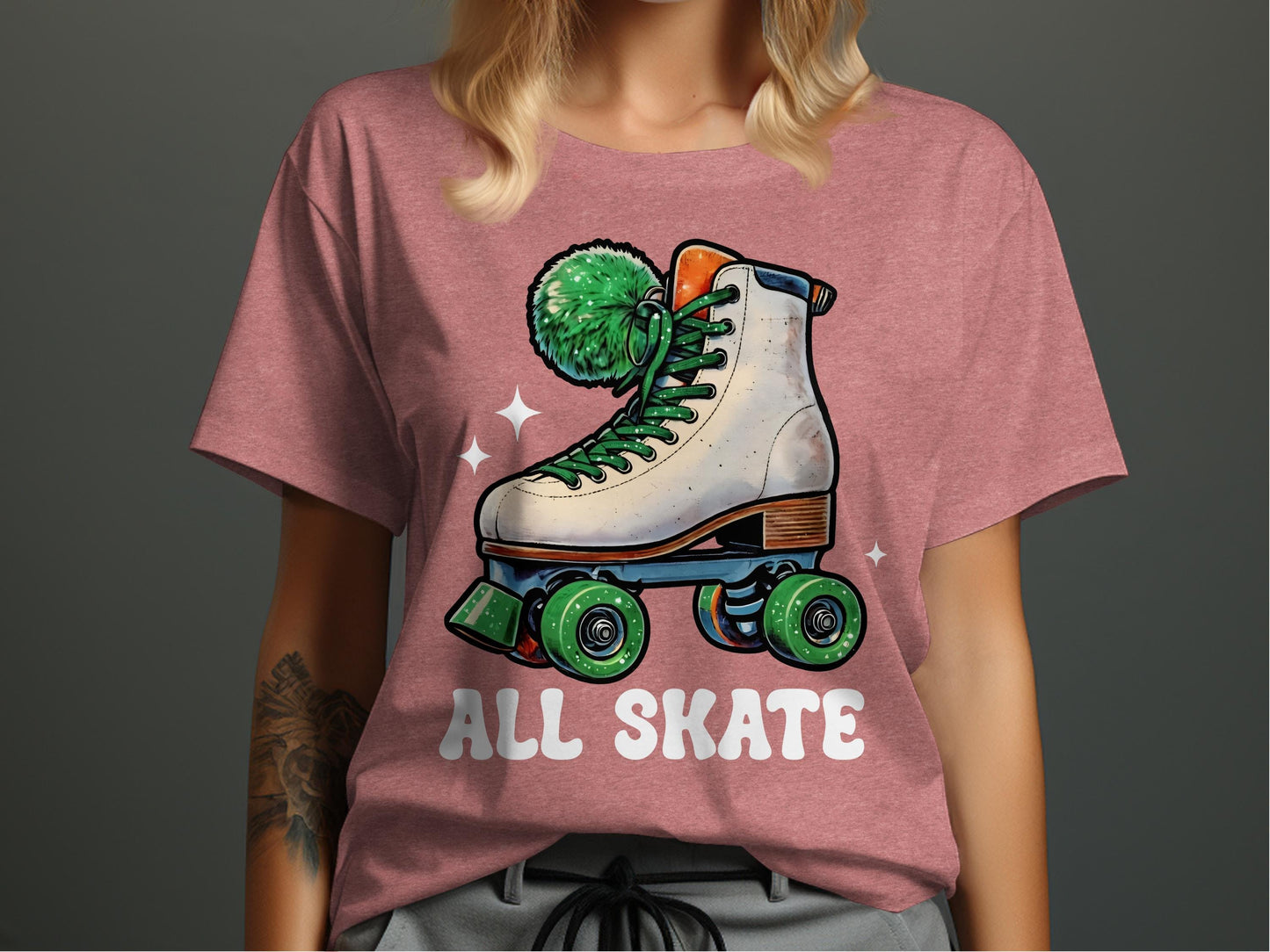 Retro Roller Skate Graphic Tee: Vintage 80s Skating Shirt